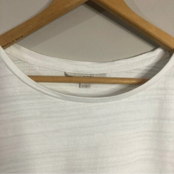 Loft White Pullover Sweater Lace Embellishments M  Lightweight Stylish - Picture 7 of 8